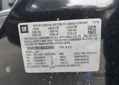 2016 GMC Terrain Denali из США, поврежденный, VIN 2GKFLRE39G6229467